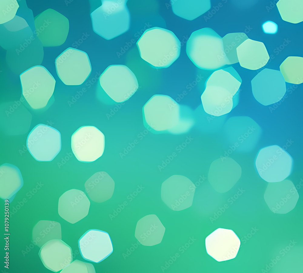 Green bokeh background with blue bokeh effect defocused lights on dark background.generative ai Green bokeh background with blue bokeh effect defocused lights on dark background.generative ai