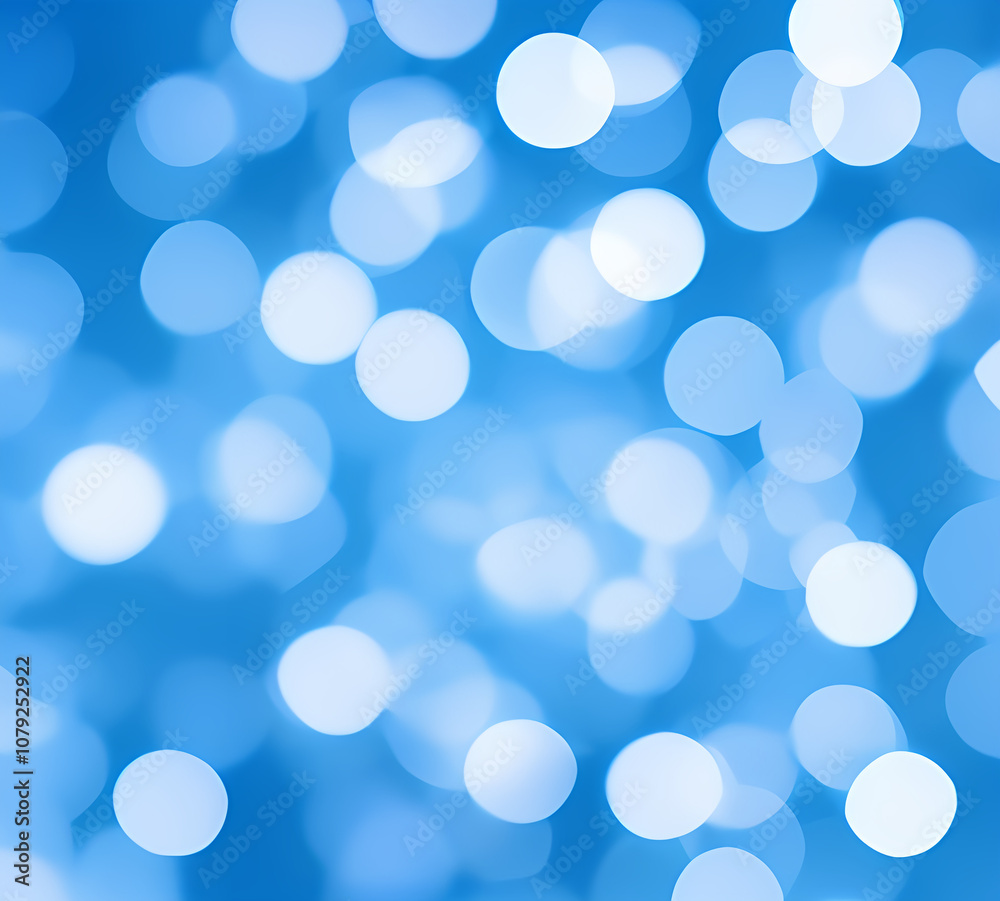 Fototapeta premium Green bokeh background with blue bokeh effect defocused lights on dark background.generative ai