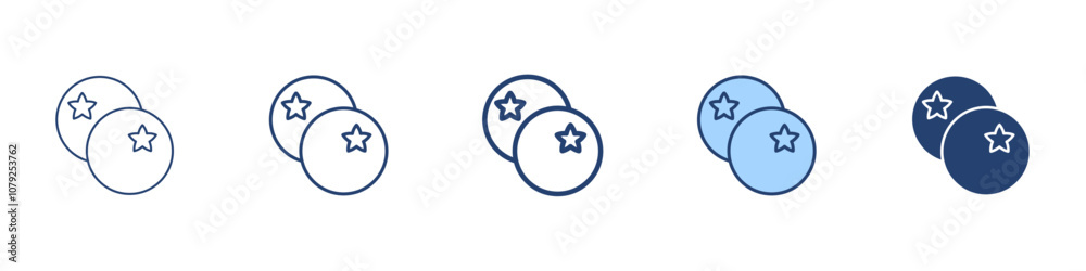 Blue berries icon Symbol set collection Blue berries icon Symbol set collection