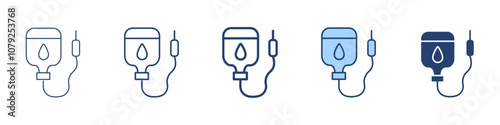 Blood transfusion icon Symbol set collection