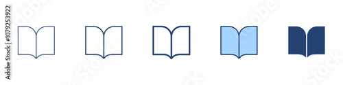 Book open icon Symbol set collection