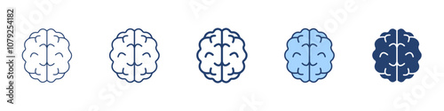 Brain icon Symbol set collection