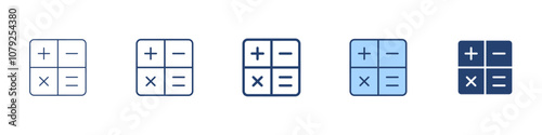 Calculator icon Symbol set collection