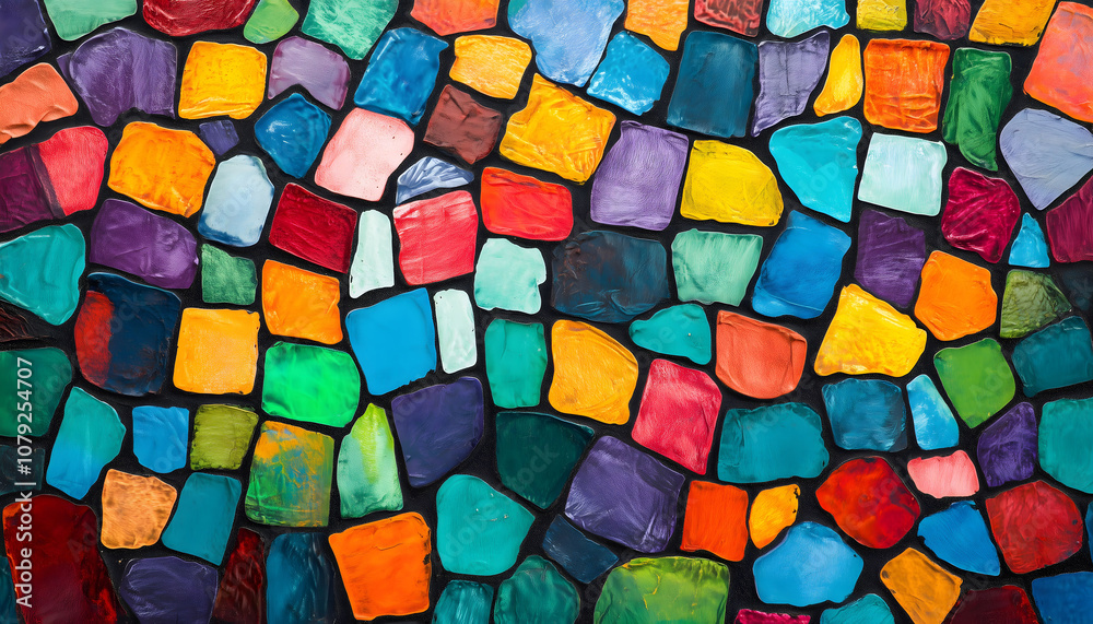 A seamless illustration of colorful square tiles A seamless illustration of colorful square tiles