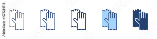 Cleaning gloves icon Symbol set collection