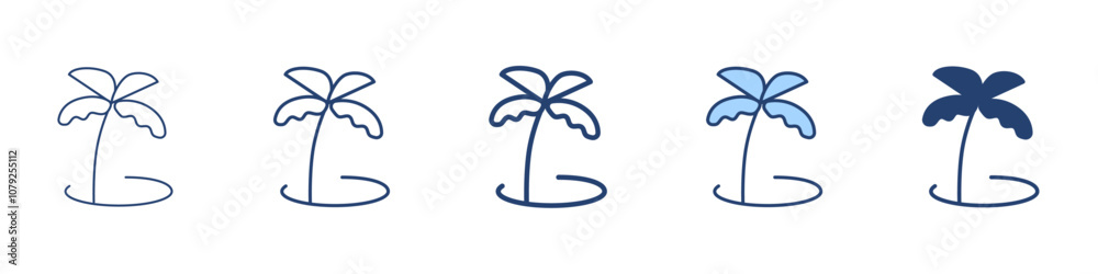 Coconut tree icon Symbol set collection Coconut tree icon Symbol set collection