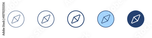 Compass icon Symbol set collection