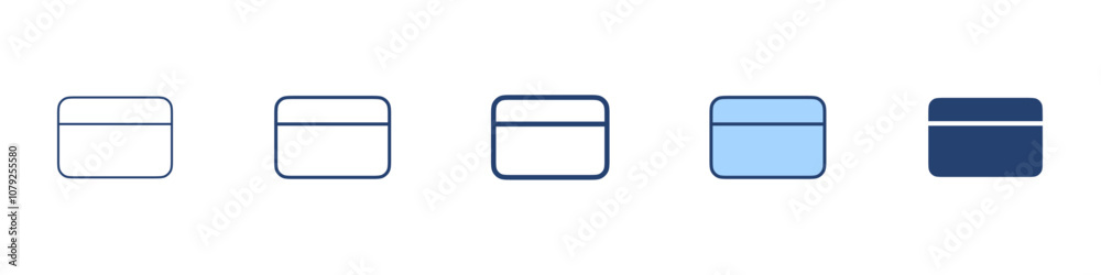 Credit card icon Symbol set collection Credit card icon Symbol set collection