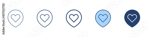 Favourite icon Symbol set collection