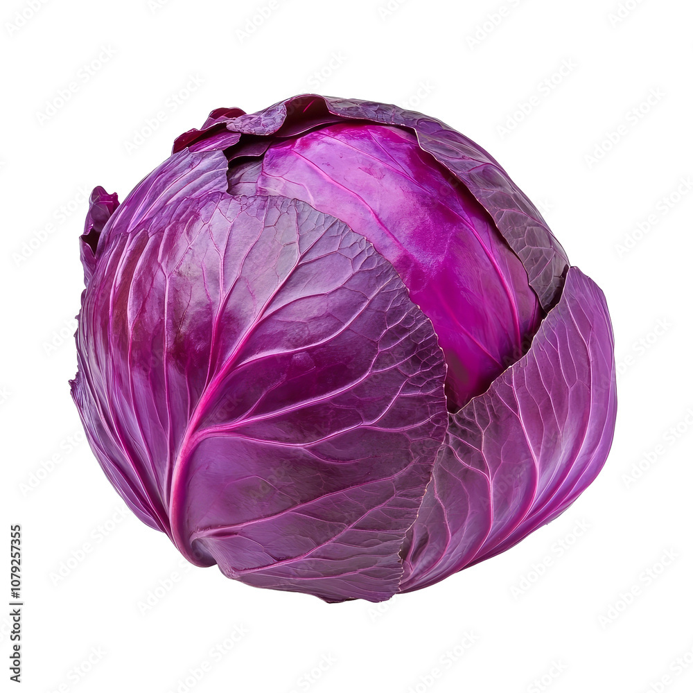 Fresh purple cabbage isolated on a clean transparent background showcasing its vibrant color and texture, purple cabbage isolated on transparent background Fresh purple cabbage isolated on a clean transparent background showcasing its vibrant color and texture, purple cabbage isolated on transparent background