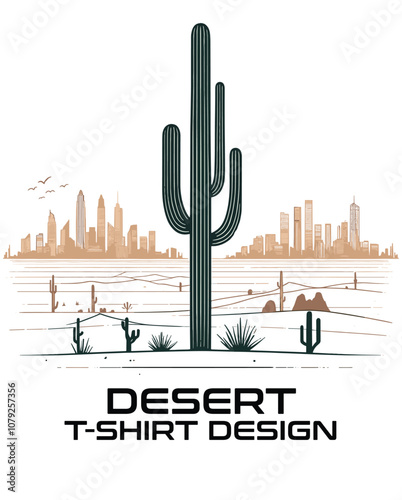  Desert Vector T Shirt Design photo