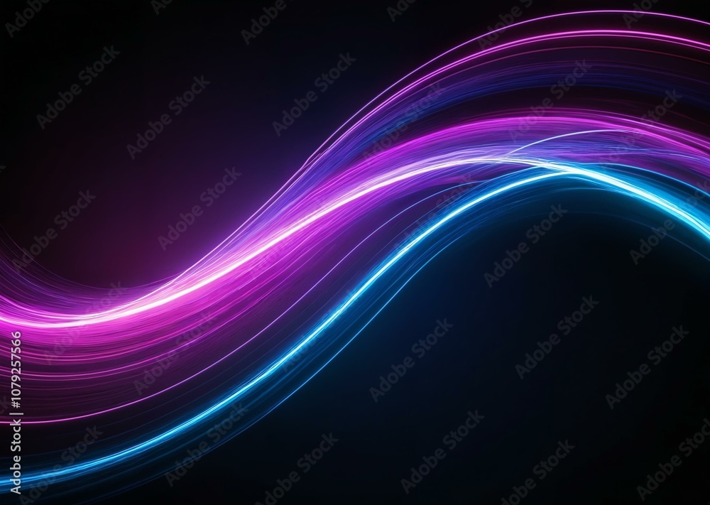 Celestial Flow: Ethereal Neon Nightscape Celestial Flow: Ethereal Neon Nightscape