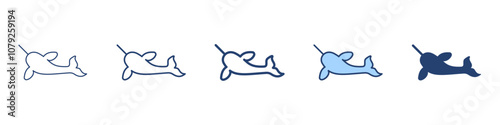 Narwhal icon Symbol set collection