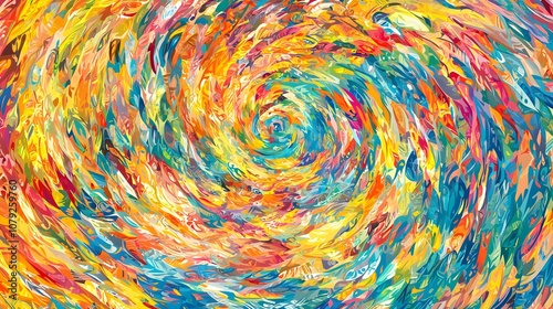 Colorful Abstract Swirling Digital Background Art