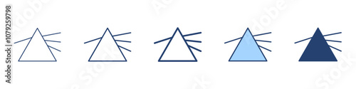 Refraction icon Symbol set collection