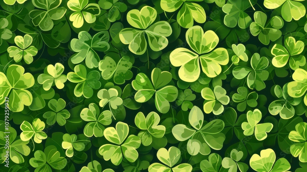 Shamrock pattern, Saint Patrick's Day Shamrock pattern, Saint Patrick's Day