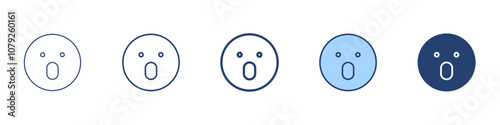 Shocked icon Symbol set collection