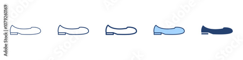 Shoe icon Symbol set collection