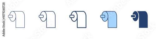 Toilet paper roll icon Symbol set collection