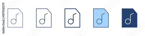 Audio file icon Symbol set collection