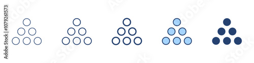 Ball pile icon Symbol set collection