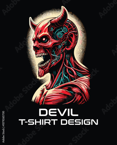 Devil Vector T Shirt Design