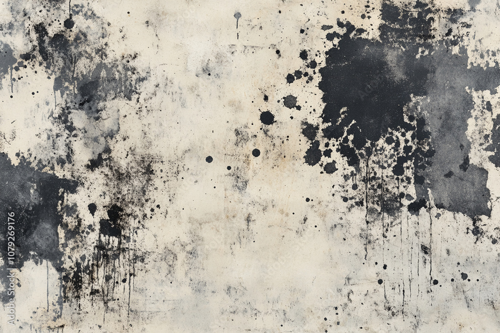 Fototapeta premium Abstract gray grunge background texture, old paper or concrete wall, grainy and worn with stains