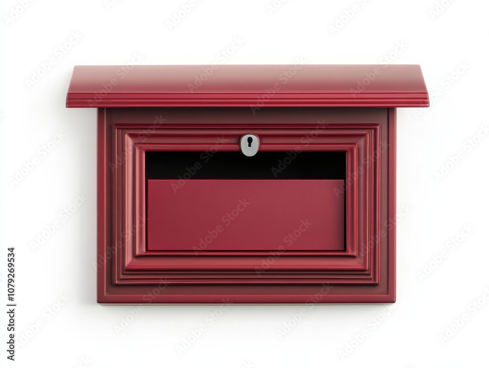 Classic Red Mailbox with Slot for Easy Mail Access Classic Red Mailbox with Slot for Easy Mail Access