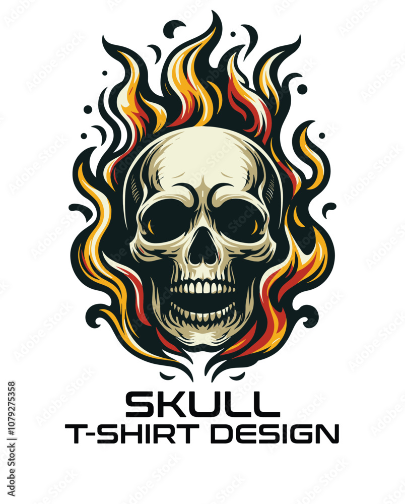 Fototapeta premium Skull Vector T Shirt Design