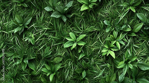 Vibrant Green Grass Texture Seamlessly Patterns a Natural Landscape