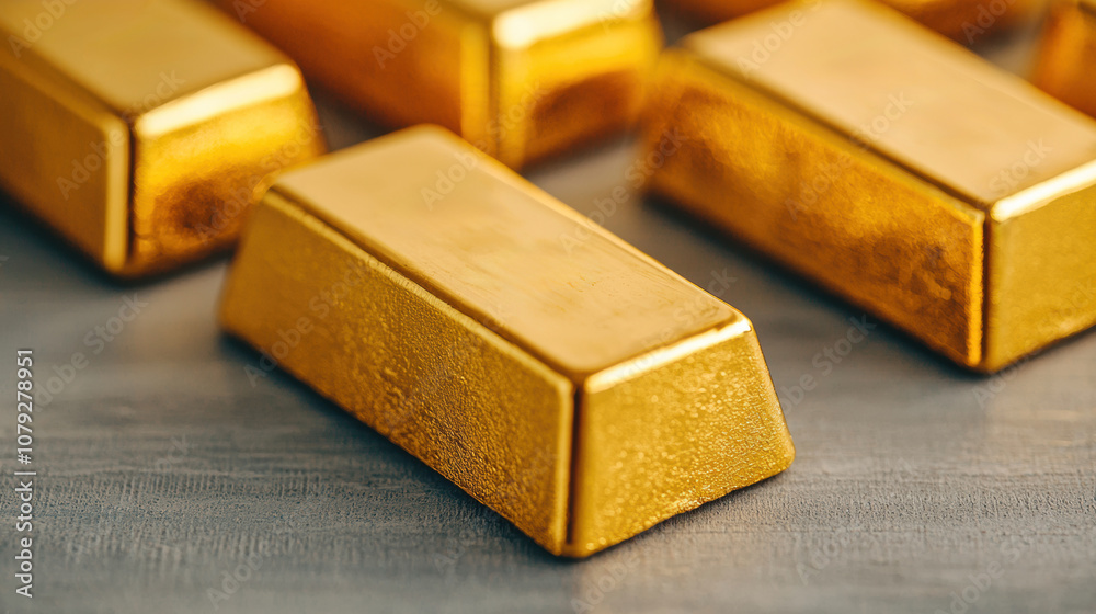 Gold bars representing investment, savings, and diversification strategy Gold bars representing investment, savings, and diversification strategy