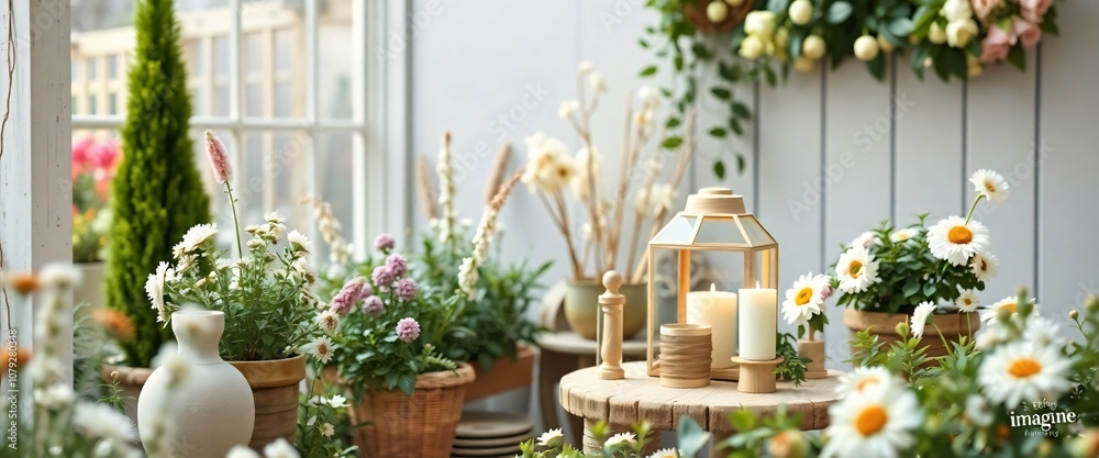 a garden with a plant hanging from the side of the house. a garden with a plant hanging from the side of the house.