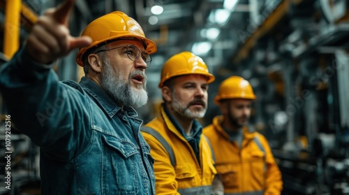 Factory employees arguing over production methods, showcasing the difficulties of implementing new procedures in a traditional work environment