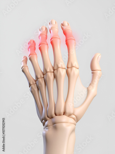 Distal interphalangeal joints pain Anatomy For Medical Concept 3D