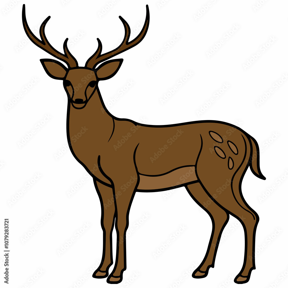 Reindeer Christmas clip art design on plain white transparent isolated background for card, shirt, hoodie, sweatshirt, apparel, card, tag, mug, icon, poster or badge Reindeer Christmas clip art design on plain white transparent isolated background for card, shirt, hoodie, sweatshirt, apparel, card, tag, mug, icon, poster or badge