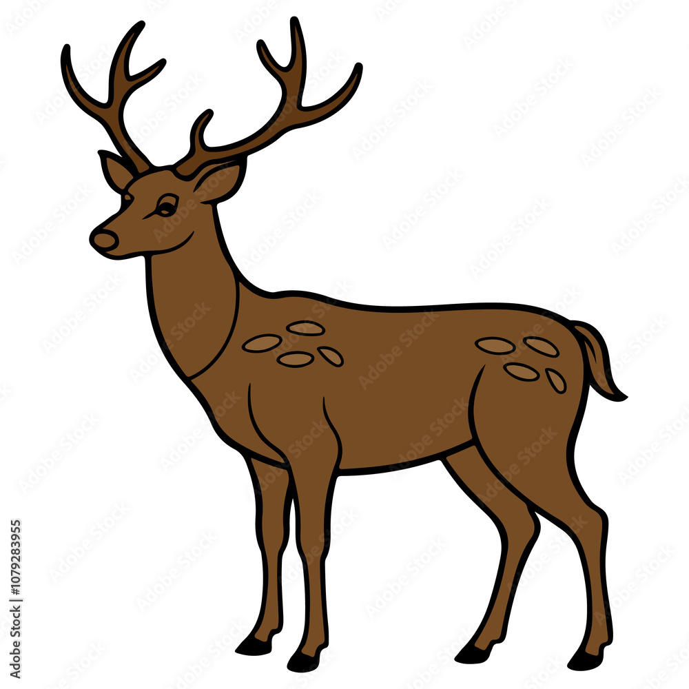 Reindeer Christmas clip art design on plain white transparent isolated background for card, shirt, hoodie, sweatshirt, apparel, card, tag, mug, icon, poster or badge Reindeer Christmas clip art design on plain white transparent isolated background for card, shirt, hoodie, sweatshirt, apparel, card, tag, mug, icon, poster or badge