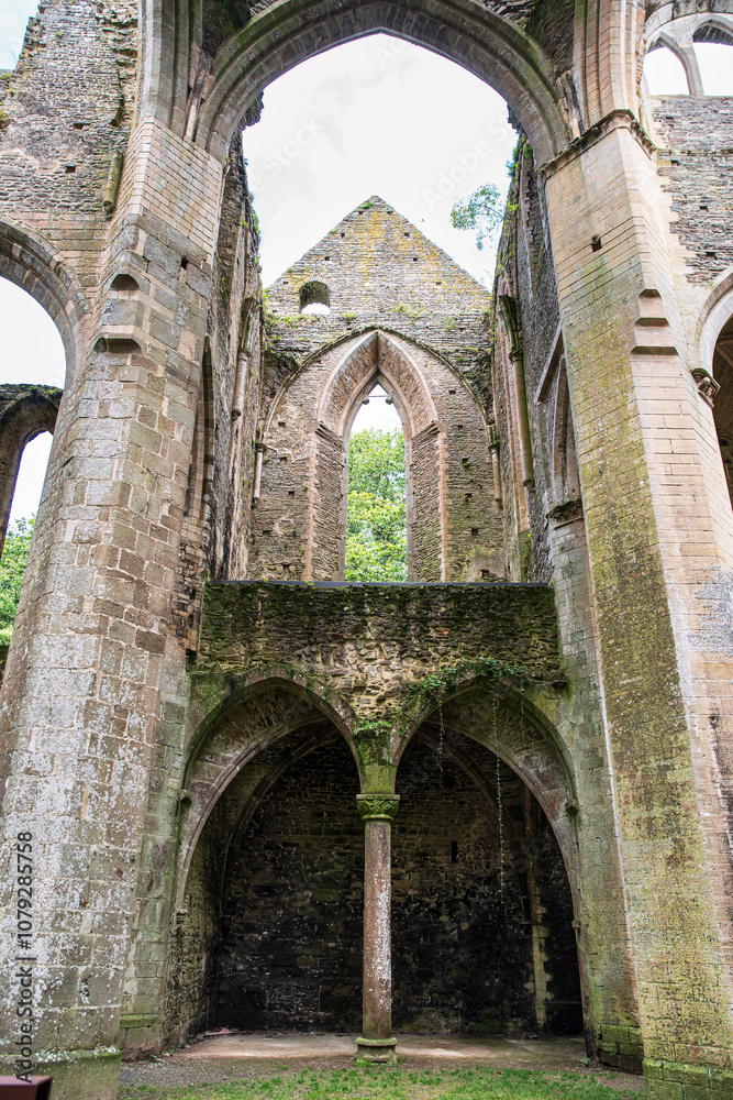 Hambye Abbey in Normandy, France, surrounded by nature Hambye Abbey in Normandy, France, surrounded by nature