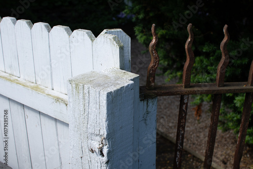 Wood and metal fences
