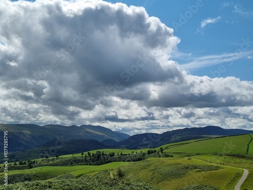 clouds over the mountains