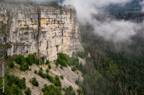 View of the Creux du Van canyon in Switzerland photo