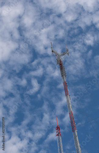 Radio Tower in front of clouds