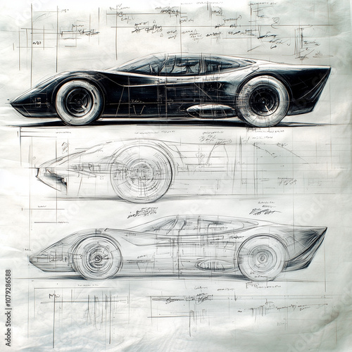 CAD drawing of a car photo