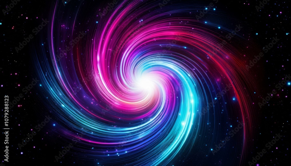 bright glowing neon rotating swirl black background galaxy space concept bright glowing neon rotating swirl black background galaxy space concept