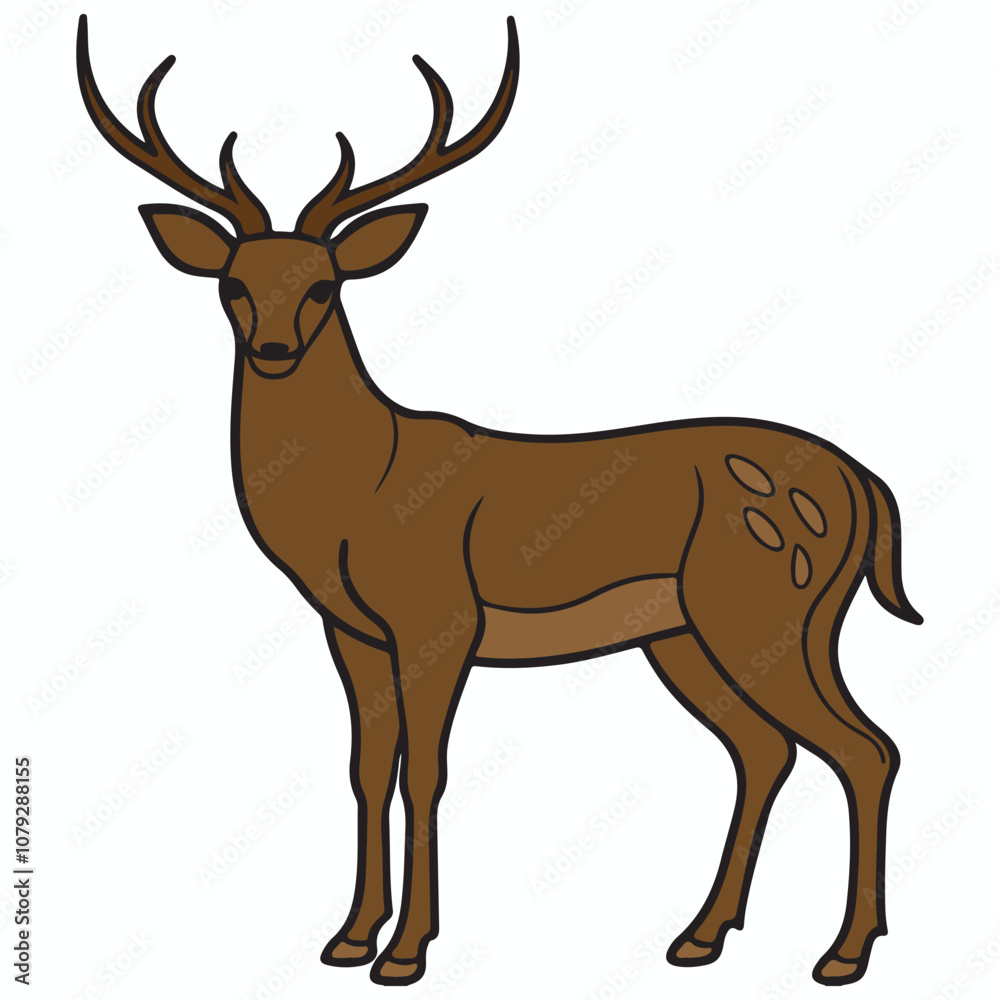 Reindeer Christmas clip art design on plain white transparent isolated background for card, shirt, hoodie, sweatshirt, apparel, card, tag, mug, icon, poster or badge Reindeer Christmas clip art design on plain white transparent isolated background for card, shirt, hoodie, sweatshirt, apparel, card, tag, mug, icon, poster or badge