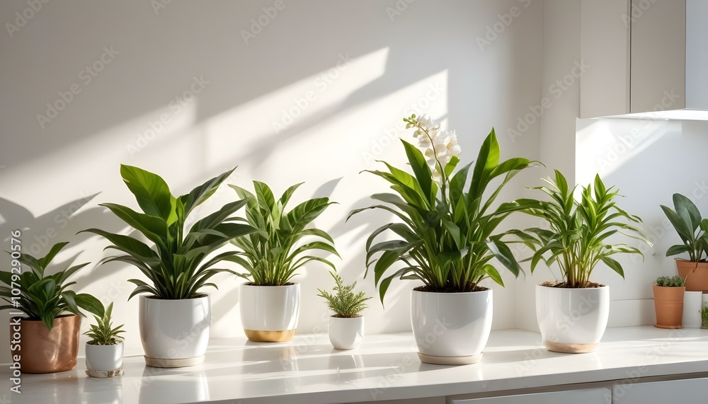 Fototapeta premium Bodegón con plantas de interior