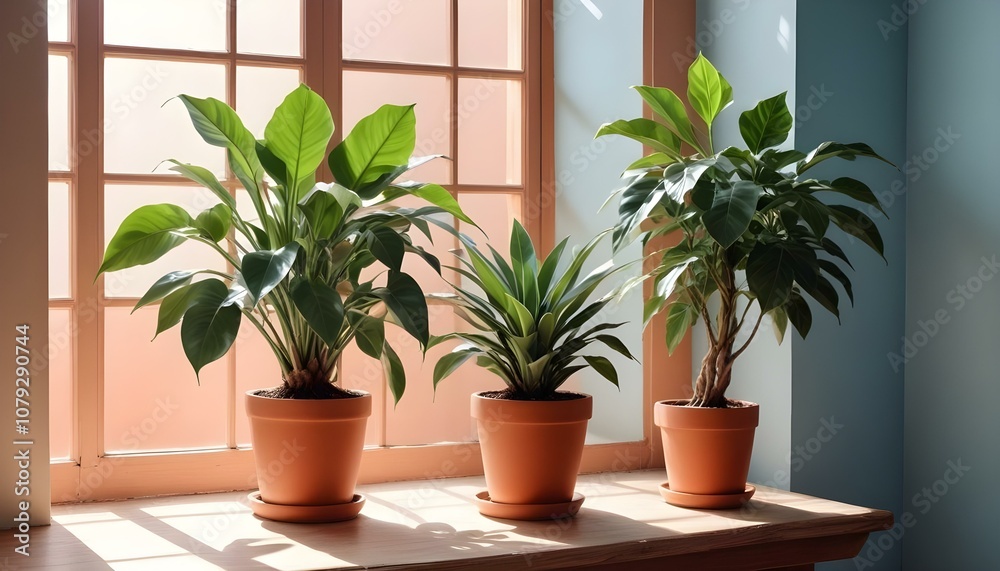 Fototapeta premium Bodegón con plantas de interior