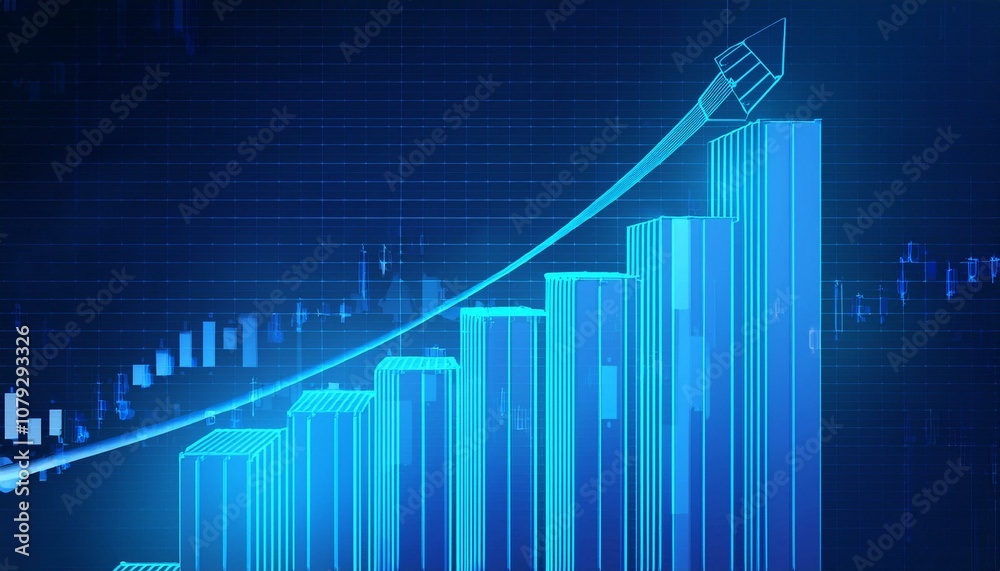 business economic data graph chart bar growth success 3d illustration background business economic data graph chart bar growth success 3d illustration background