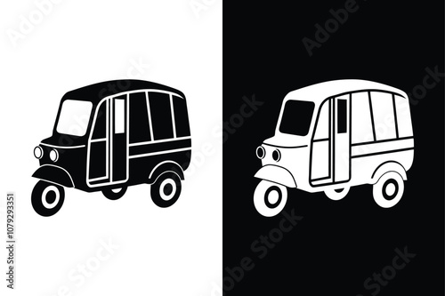 Tuk Tuk  icon isolated vector icon illustration on white background.