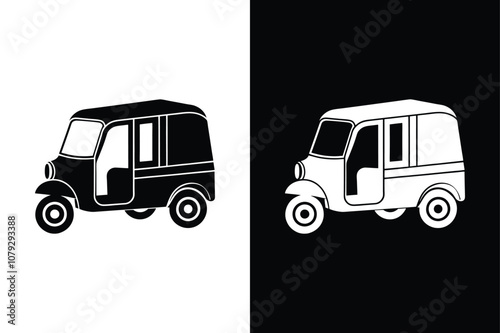 Tuk Tuk  icon isolated vector icon illustration on white background.