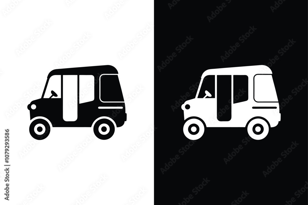 Tuk Tuk icon isolated vector icon illustration on white background. Tuk Tuk icon isolated vector icon illustration on white background.